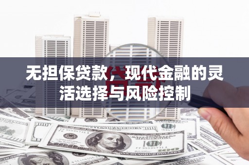 景东无担保贷款，现代金融的灵活选择与风险控制