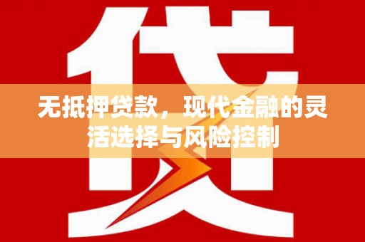 景东无抵押贷款，现代金融的灵活选择与风险控制