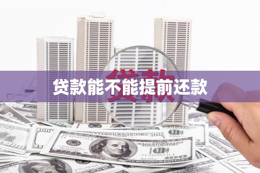 景东贷款能不能提前还款