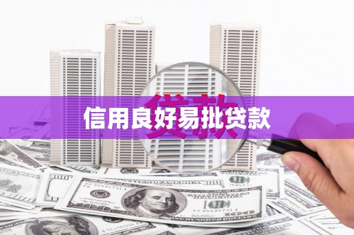 景东信用良好易批贷款