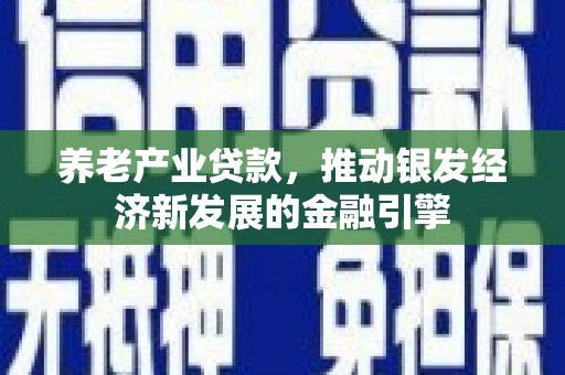 景东养老产业贷款，推动银发经济新发展的金融引擎
