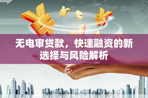 景东无电审贷款，快速融资的新选择与风险解析