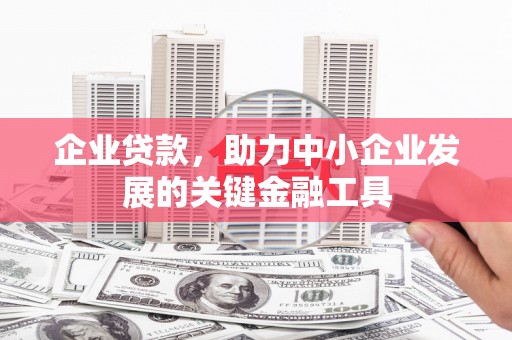 景东企业贷款，助力中小企业发展的关键金融工具
