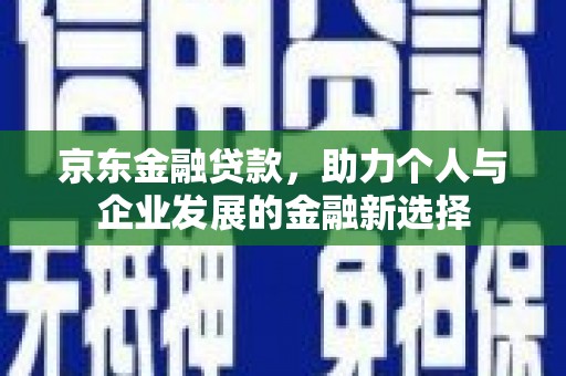 景东京东金融贷款，助力个人与企业发展的金融新选择