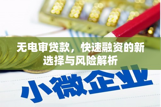 景东无电审贷款，快速融资的新选择与风险解析