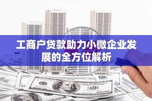 景东工商户贷款助力小微企业发展的全方位解析