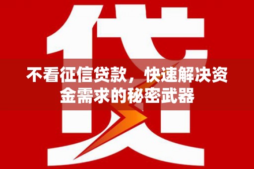 景东不看征信贷款，快速解决资金需求的秘密武器