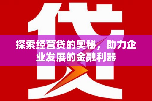 景东探索经营贷的奥秘，助力企业发展的金融利器