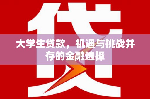 景东大学生贷款，机遇与挑战并存的金融选择